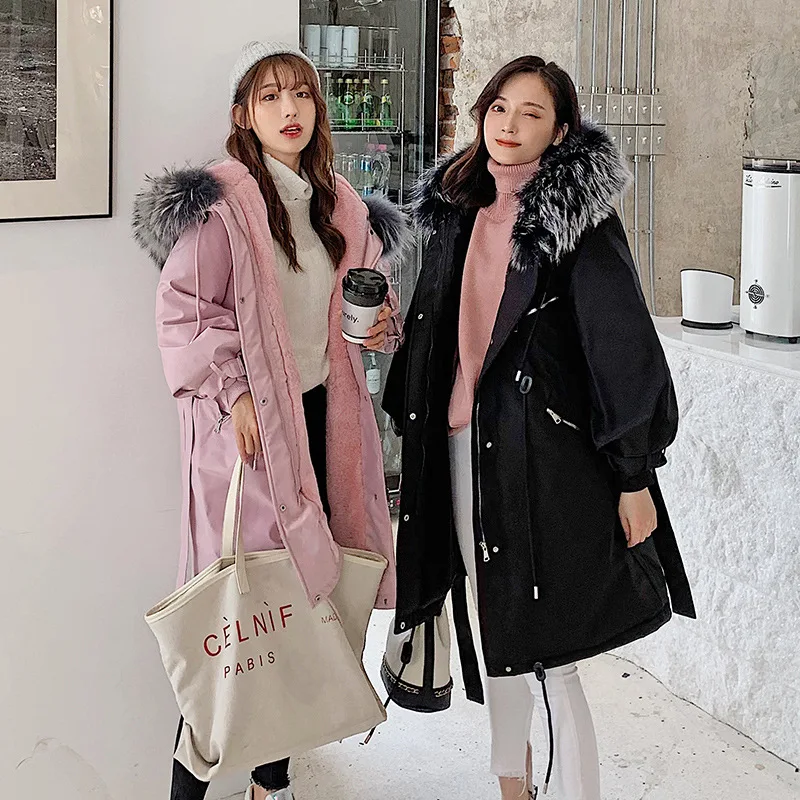 

Western Style Mid-length Parka Women's Fall And Winter Clothes New Style plus Thick Velvet Jacket Women Coat