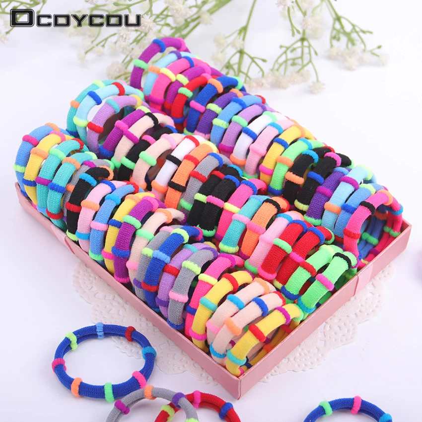 

20PCS Candy Color Elastic Headband Hair Rope Rubber Bands Scrunchy Hair Accessories Gum for Girl Kid Ponytail