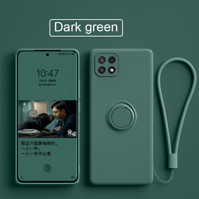 Silicone Magnetic Ring Holder Case For Samsung Galaxy A22s Case On Samsung A22s A22 s 5G Stand Strap Ring Silicon Cover