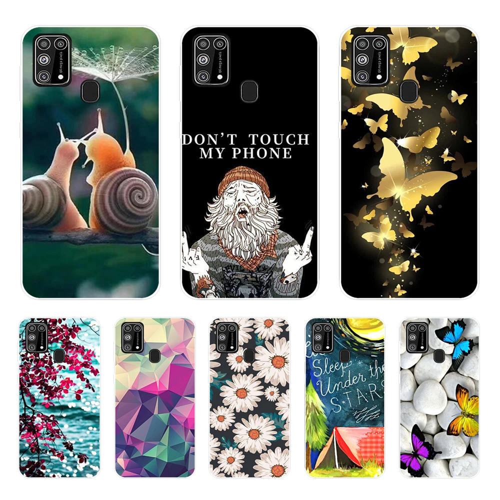 Per Samsung M31 Casi 6.4 "Copertura Molle Del Silicone Tpu Per Samsung Galaxy M31 M 31 Sm-M315Fzbvser M315 Telefono Posteriore Shell Paraurti Funda
