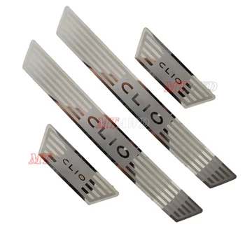 

For Renault Clio 4 2014-2019 2020 Accessories Stainless Door Sill Kick Scuff Plate Protector Trim Guard Cover Pedal Car Styling