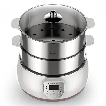 

Mini Double-layer Electric Steamer Fully Automatic Household 220V Stainless Steel Electric Steamer Food Warmer