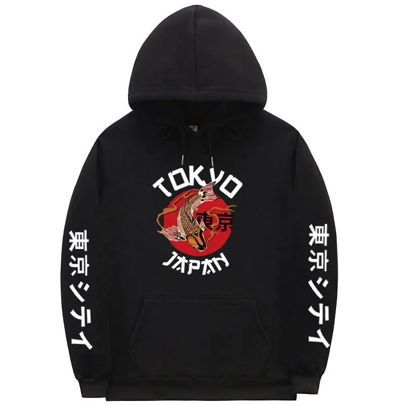 Модный японский Токийский свитшот с капюшоном принтом для мужчин и женщин