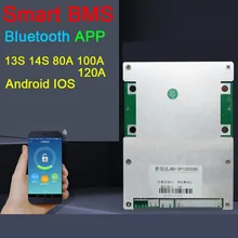 Dykb smart BMS 14S 13S 80A 100A 120A литий-ионный аккумулятор Защитная плата баланс BMS Высокая мощность Bluetooth приложение управление