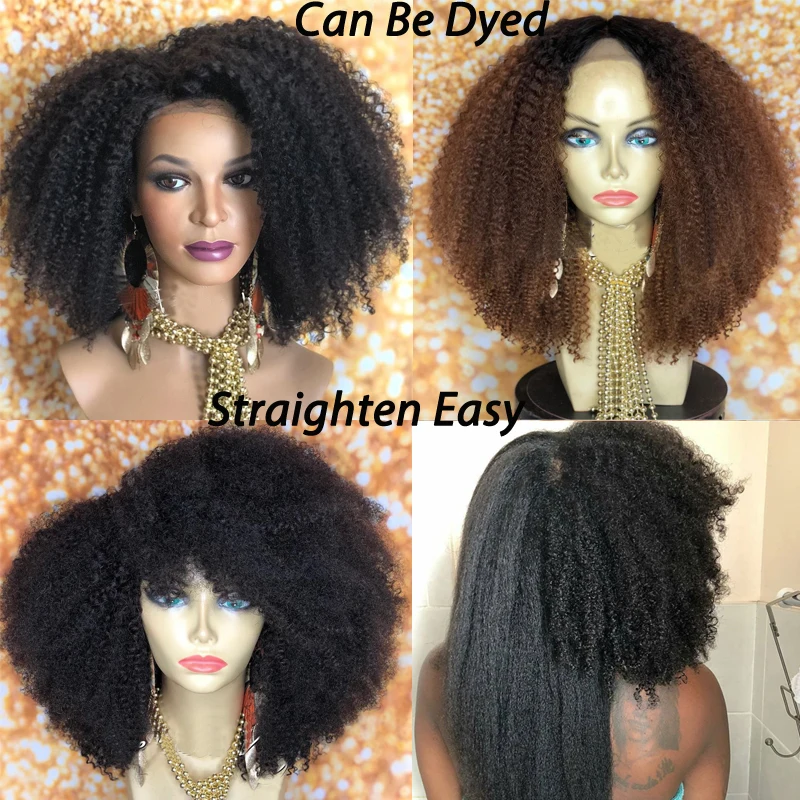 Afro-Kinky-Curly-Wig-13x6-Short-Lace-Front-Human-Hair-Wigs-For-Women-Black-150-Density