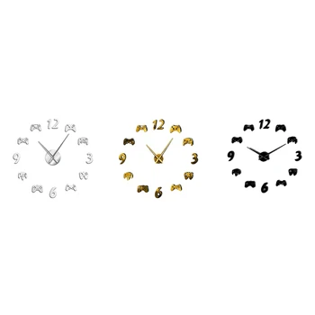 

Video Game Controllers DIY Large Wall Watch Game Decor Modern Design Freamless Giant Wall Clock Game Boys E-Sports Wall Clock
