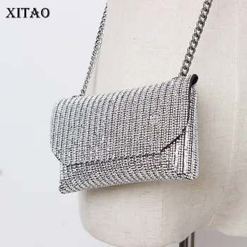 

XITAO Sequins Solid Color Pu waist Packs Women 2020 Autumn Trendy Fashion New Goddess Fan Elegant Chains Pillow Style ZYQ4135
