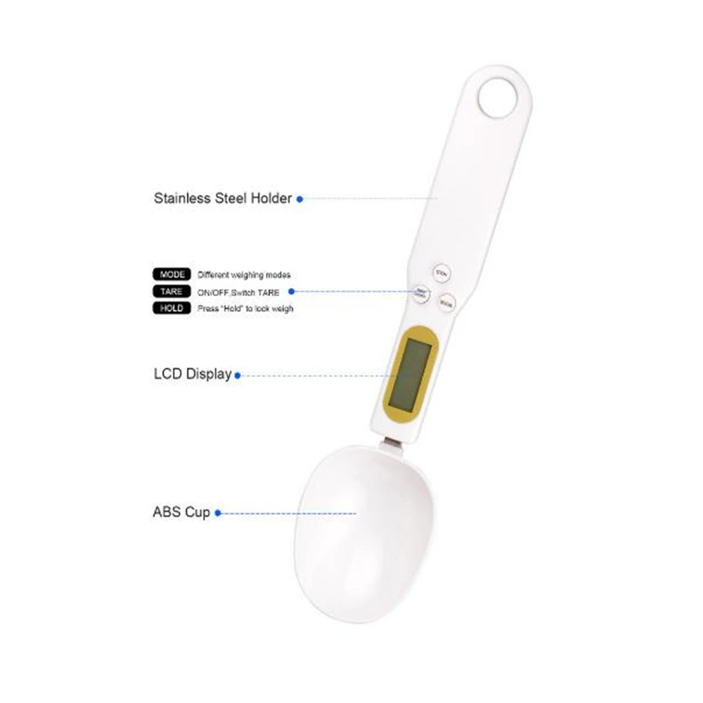 500 г/0,1 г ЖК-дисплей Цифровая кухонная мерная ложка электронная мерная ложка с электронными весами Кухонные мини весы приспособление для выпечки