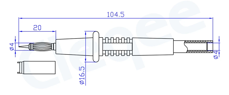 Cleqee P5011 2 шт. тестовый зонд банана 4 мм Тип гнезда может подключить разъем банана или тестовый провод для мультиметра