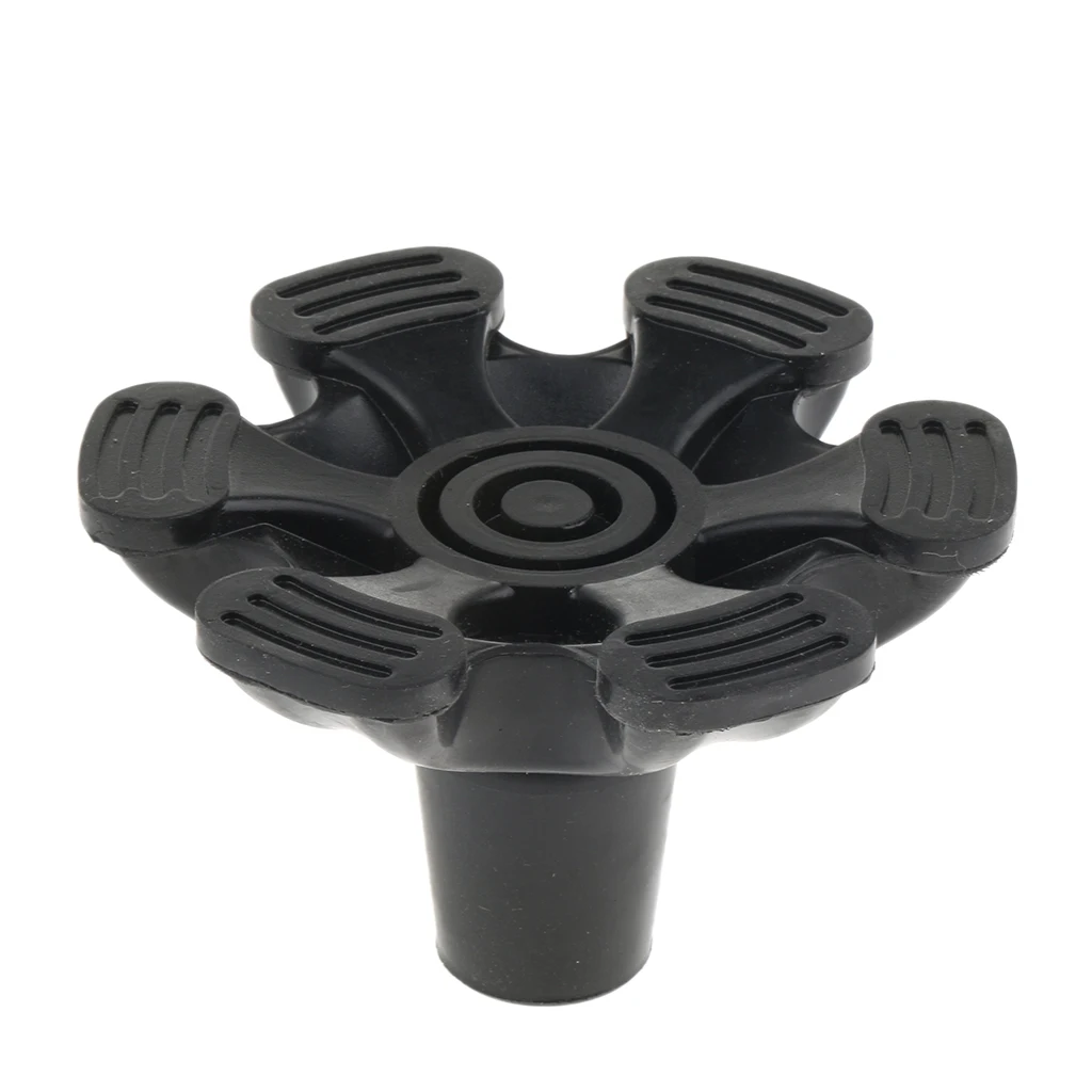 2pcs Tripod Quad Hexagonal Rubber Replacement Tip Tools End Caps for Cane Walking Stick Crutches 3/4 Inch 19mm 