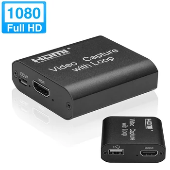 

4K 1080P Caapture Card HDMI to USB 2.0 Graphic Capture Video Recorder Box for Live Streaming Recording