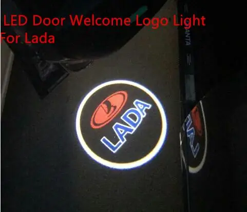2X для Lada Vesta Granta Niva Xray Kalina 2 Largus Priora Samara Signet 4x4 2110 дверь логотипа автомобиля Добро пожаловать светодиодный проектор Лазерный - Испускаемый цвет: For lada Logo