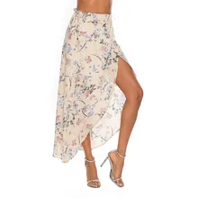 Женская Цыганская длинная Джерси с асимметричной талией сексуальная юбка 7,29