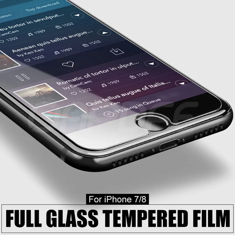 0,22 мм 9H закаленное стекло на iPhone 8 7 6 6S Plus 5 5S SE 4S протектор экрана для iPhone X XR XS Max защитный чехол Flim