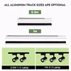 Black White Led Track Light Rail 0.5M 1M One Phase Two Wire System T Connectors Universal Aluminum Track for Spotlights 2