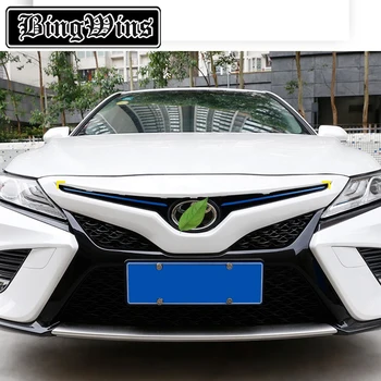

Car styling For Toyota Camry 2018-2019 sport Front Grille mid Net upper Decoration strip Cover Trim car accessories