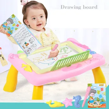 

Multi-Function Drawing Board Table Toys Set Plastic Magnetic Cartoon Painting Writing Desk Toy For Children Early Learning Gift