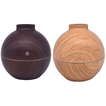 

130Ml Usb Electric Aroma Air Diffuser Wood Ultrasonic Air Humidifier Essential Oil Aromatherapy Cool Mist Maker For Home