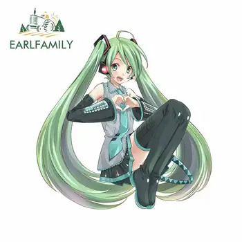 

EARLFAMILY 13cm x 12.7cm For Hatsune Miku Car Stickers Creative Graphics Decal DIY Occlusion Scratch Car Accessories Decor