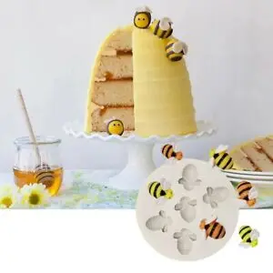 7-Cavity Bumble Bee Silicone Mold for Chocolate Cake Dessert Mold DIY Soap Mould 