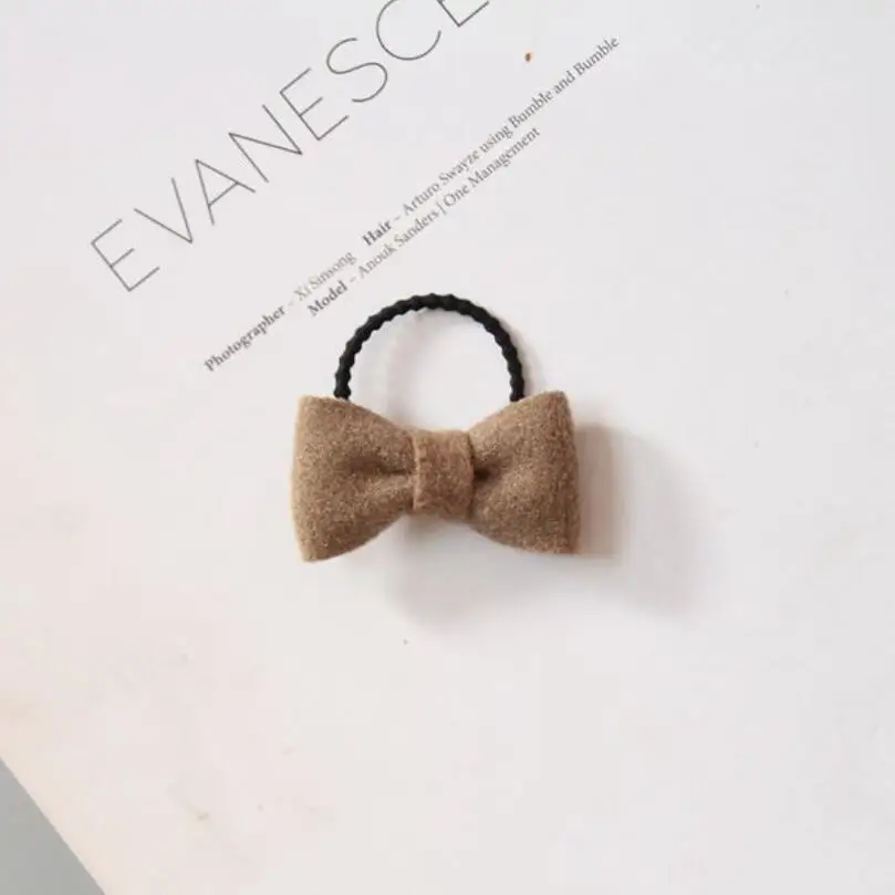16pcs 16 шт. для девочек кашемировое платье с бантом Резинки для волос, для маленькой девочки резинки хвост держатели женские аксессуары для волос с принтом резиновые завязки - Цвет: 16pcs