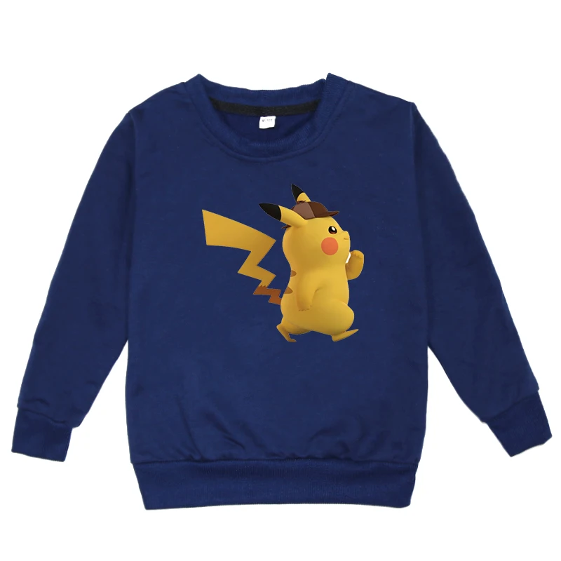 Pokemon Girls Sweatshirts Kid Autumn Clothes Casual Cotton Baby Boys Girls Hoodies Pikachu Print Boys Long Sleeve Tops T Shirt - Цвет: Hoodies 11