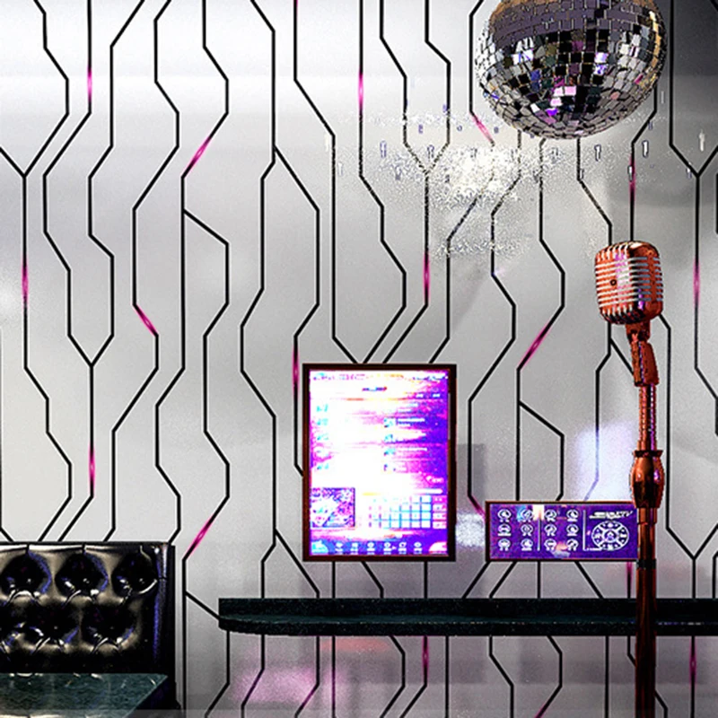 KTV Decor Wallpaper Abstract Creative 3D Stereoscopic Waterproof PVC Rolls For Internet Cafe Hotel Decorative Wall Covering 9.5M |
