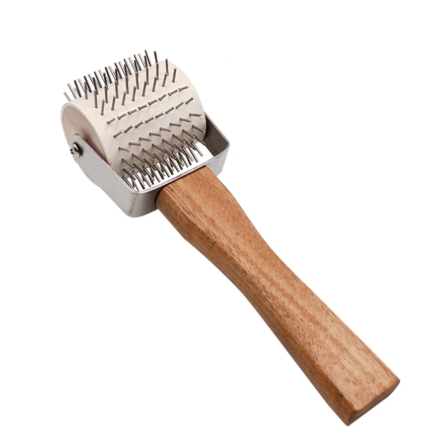 Из нержавеющей стали медовая ролик для распечатки деревянной ручкой пчелиный мед расческа извлечение игольчатый ролик оборудование для пчеловодства ручной инструмент