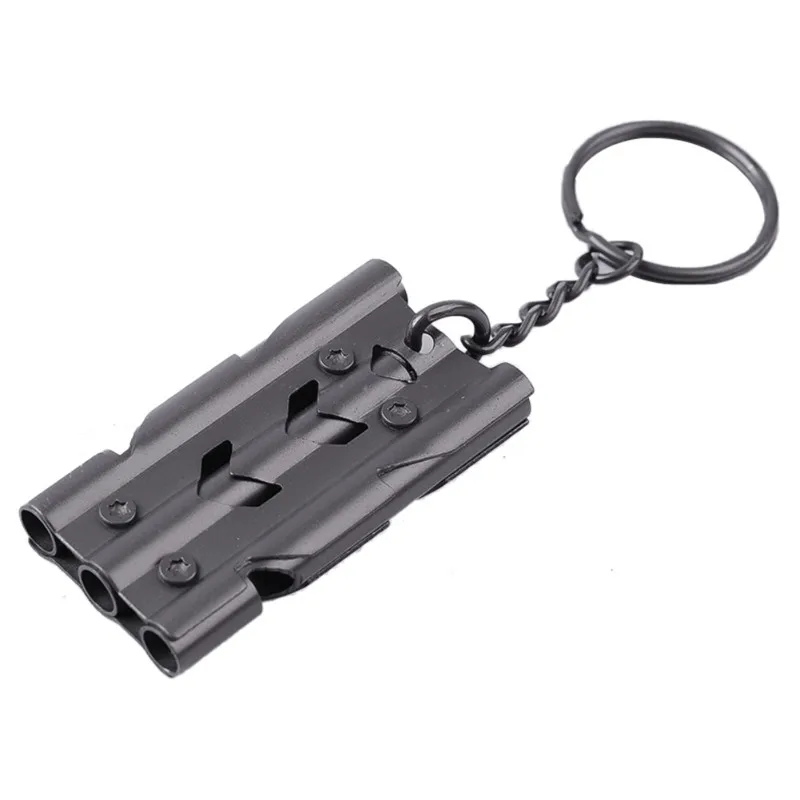 Portable Triple Pipe High Decibel Whistle Emergency SOS Whistle Keychain EDC Tool Outdoor Survival And Cheerleading