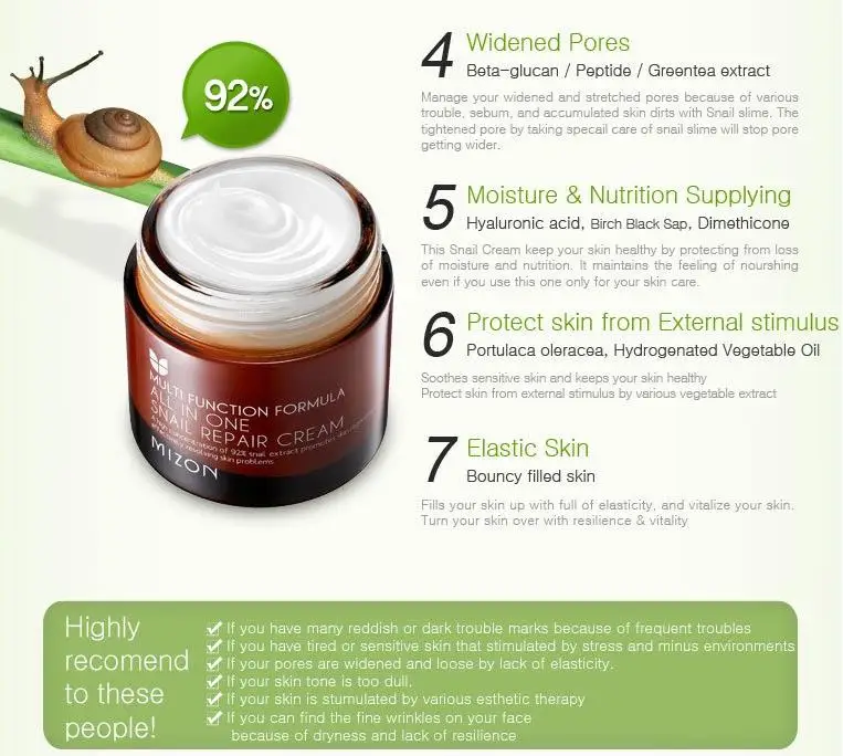 snail cream by mizon