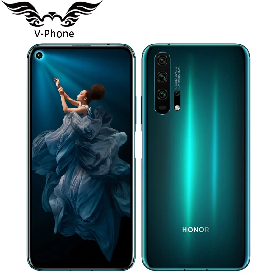 

Global Version Honor 20 pro Mobile Phone 8GB RAM 256GB ROM 6.26" Kirin 980 Octa core 48MP Quad Camera 4000mAh NFC 4G Smartphone