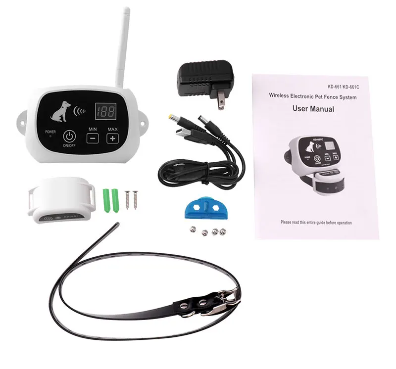 1 комплект водонепроницаемый беспроводной дистанционный забор для собак система для домашних животных 0-100 уровень электронное устройство-ограждение ошейник для дрессировки собак Электрический шок