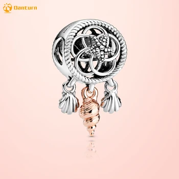 

Danturn 925 Sterling Silver Beads Openwork Seashell Dreamcatcher Charm Compatible With Original Pandora Bracelet Women Jewelry