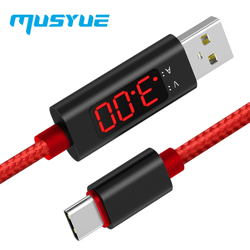Musyue usb type C Casble для Xiaomi Redmi samsung huawei USB C телефонный кабель ЖК-дисплей кабели для зарядного устройства usb 2.1A