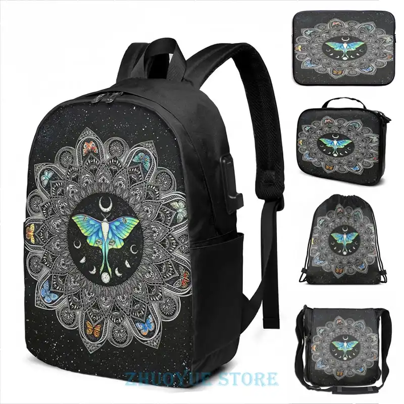 Backpacks for Teen Girls Abstract Classic Mandala School Bag Travel Daypack