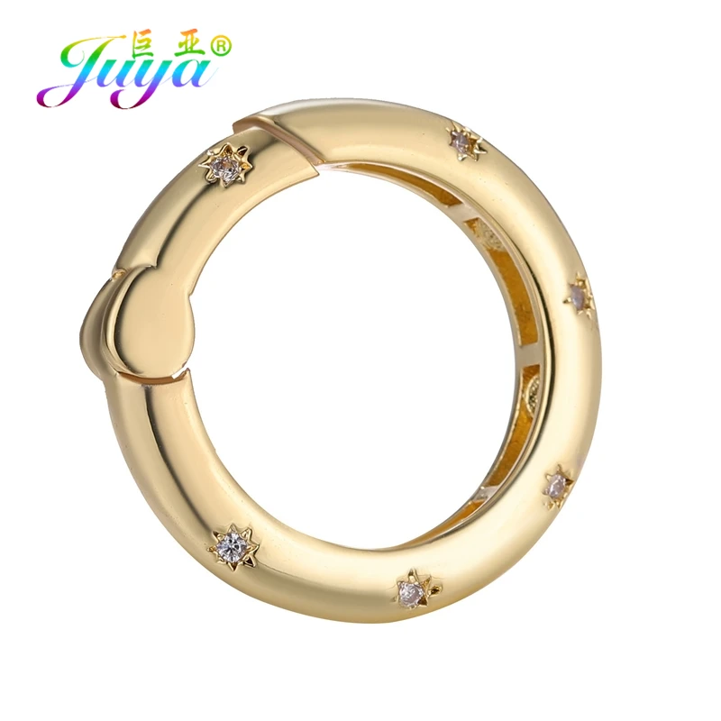 Juya handgemachte 18K echt vergoldete dekorative Anhänger Karabiner Frühling Karabiner Verschlüsse Zubehör für DIY Charms Schmuckherstellung – Detail 12