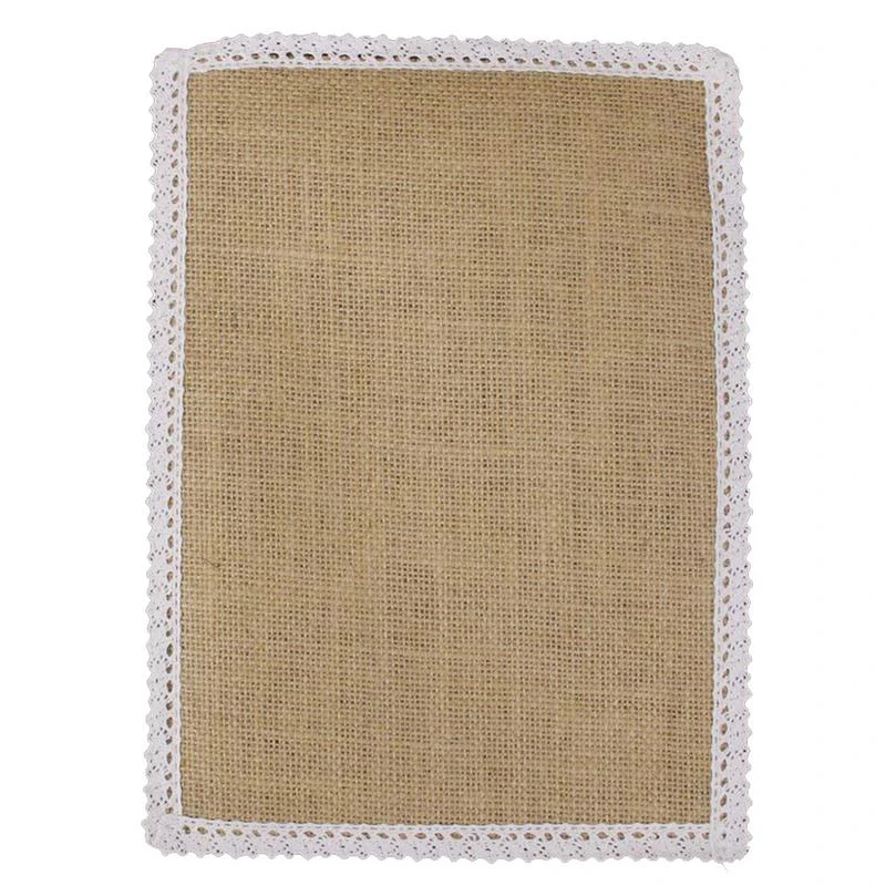 New-10Pcs, 30X22 см, мешковина, коврики для стола, кружевные столовые приборы, наборы, тканые столовые приборы, коврики для свадебной вечеринки