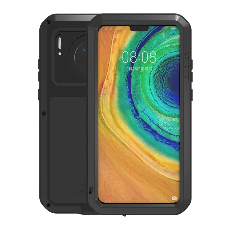 Мощный чехол Love Mei для huawei mate 30 Pro, противоударный металлический алюминиевый чехол для huawei mate 30, водонепроницаемый чехол