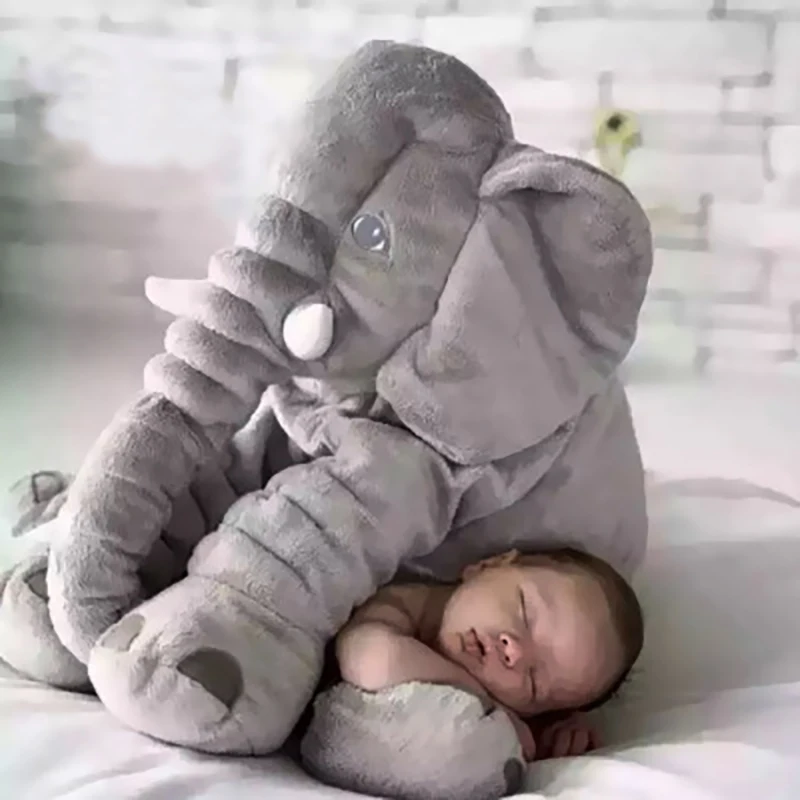 

40cm/60cm Height Large Plush Elephant Doll Toys Kids Sleeping Back Cushion Cute Toy Baby Accompany Doll Christmas Gifts
