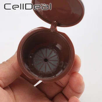 

3 Pcs Coffee Capsule Filter Cup for Nescafe Dolce Gusto Reusable Refillable Caps Spoon Brush Filter Baskets Pod Soft Taste Sweet