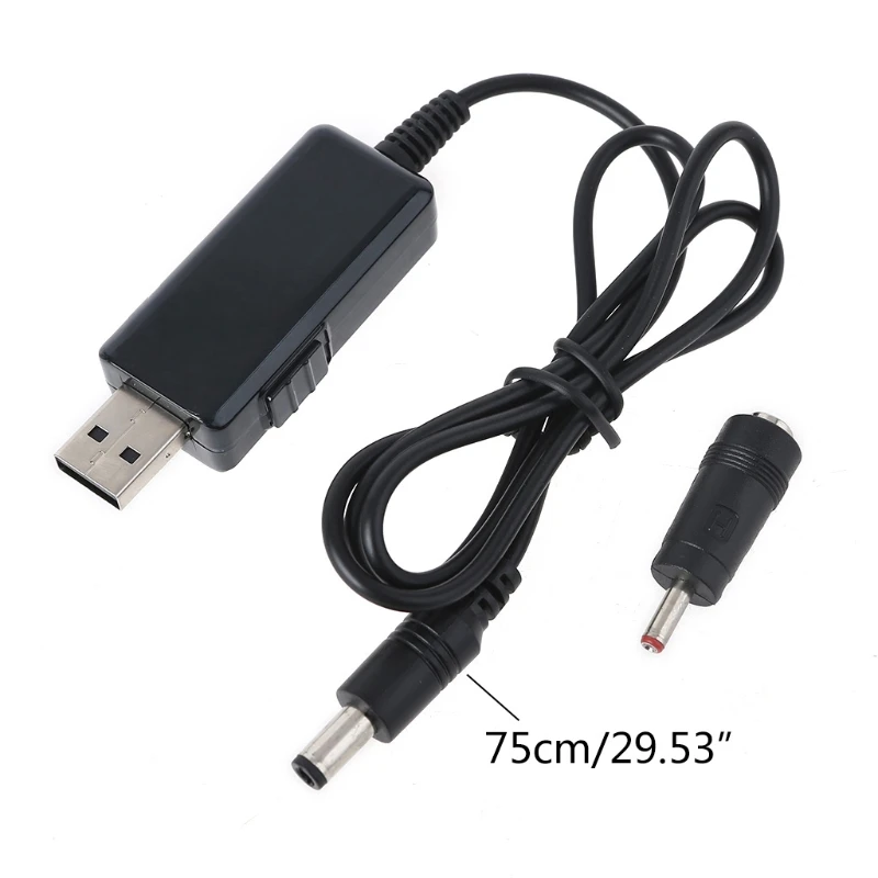 83xc Usb 5v To 9v 12v Usb Cable Voltage Converter With 5.5x2.1mm 3.5x1