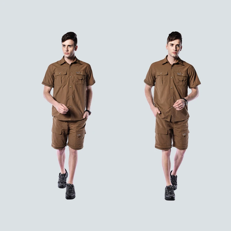 Быстросохнущие походные рубашки для улицы мужские летние дышащие съемные Рыболовные костюмы треккинговые тонкие мужские рубашки с длинными рукавами для кемпинга