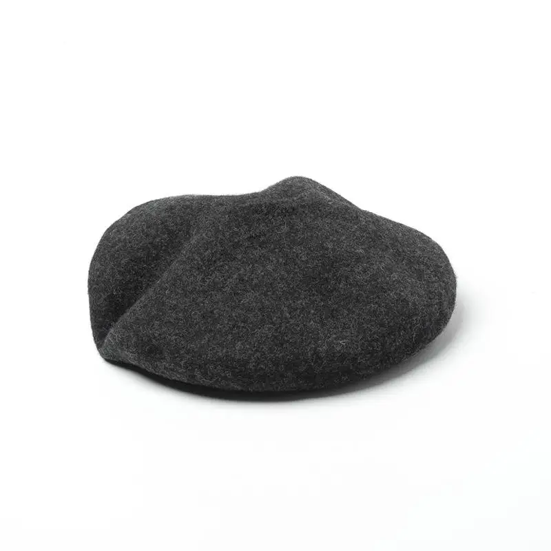 COKK Дамский берет, шапка для зимы, вязаные шерстяные шапки с подкладкой, бренд, Новое поступление, хорошее качество, береты, шапка для женщин - Цвет: Dark Gray