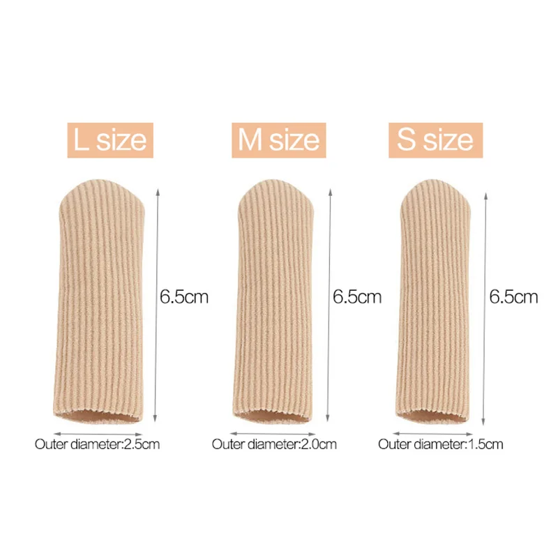 Shoe Insoles Toe Pads Fabric Gel Tube Bandage Finger&Toes Separator Maintain Cushion Corns Hallux Valgu Blisters Calluse Pain Relief Pads Inserts