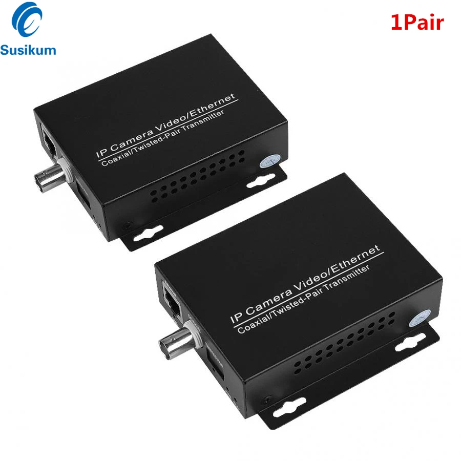 Extensor de Ethernet sobre Coaxial, Kit de Red HD, Cable Coaxial EoC, extensor de transmisión para cámara CCTV, 1 par