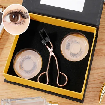 

Magnetic Eyelashes 2PCS Lashes Magnetic Fake Eyelashes 3D Artificial Eyelashes Natural False Eyelashes Fluffy Strip Lashes Cilia