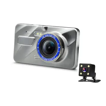 

Metal Case 2.5D Glass Panel Hd 1080P Front And Rear Dual Lens Car Driving Recorder With Reversing Image