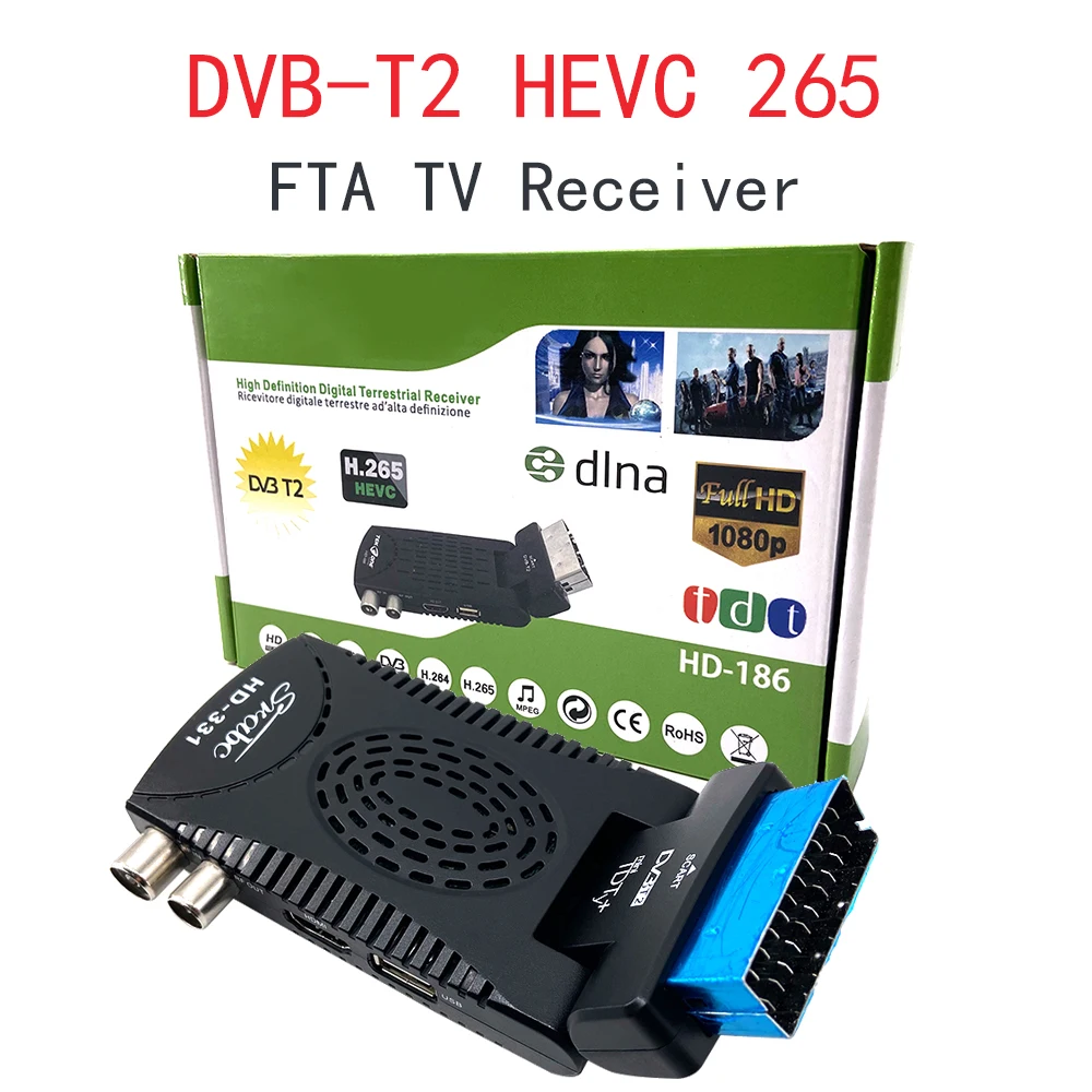 DVB-T2 HEVC 265 DVB-T TV приемник Full HD H.265 цифровой ТВ-приемник FTA DVB T2 тюнер декодер