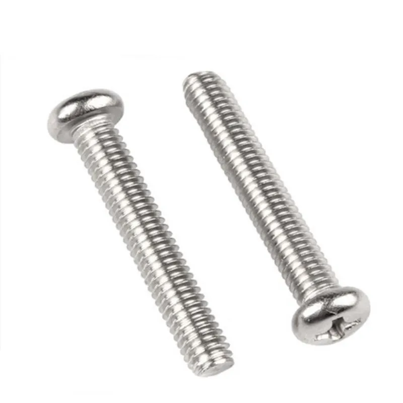Happy Shop Screw 100Pcs 50pcs M1 M1.2 M1.4 M1.6 M2 M2.5 M3 M4 DIN7985 GB818 304 Stainless Steel Cross Recessed Pan Head Screws Phillips Screws Bolts Nuts Length : 18mm, Size : M2.5 50Pcs 