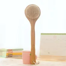 Спа отшелушивающая Ванна щетки массаж спины скруббер бамбуковая длинная ручка щетка для душа Чистящая щетка инструменты для ванной комнаты